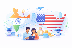 Indian AI Startup Founders Increasingly Move to the US for Funding and Talent
