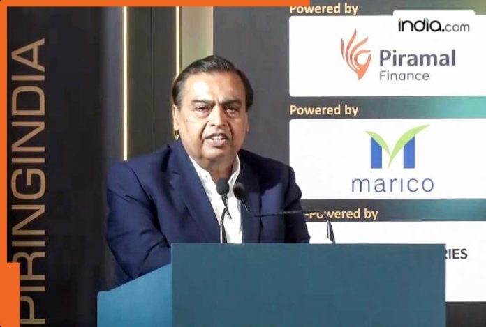 Mukesh Ambani announcing Jio's AI platform launch